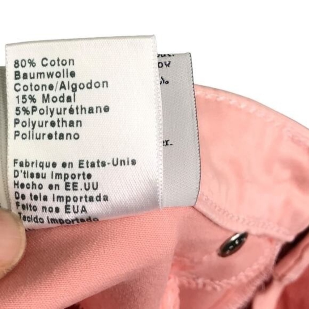 AG Adriano Goldschmied Jeans 2 Salmon Pink Zip Ankle Skinny Legging‎ Stretch - Picture 11 of 12